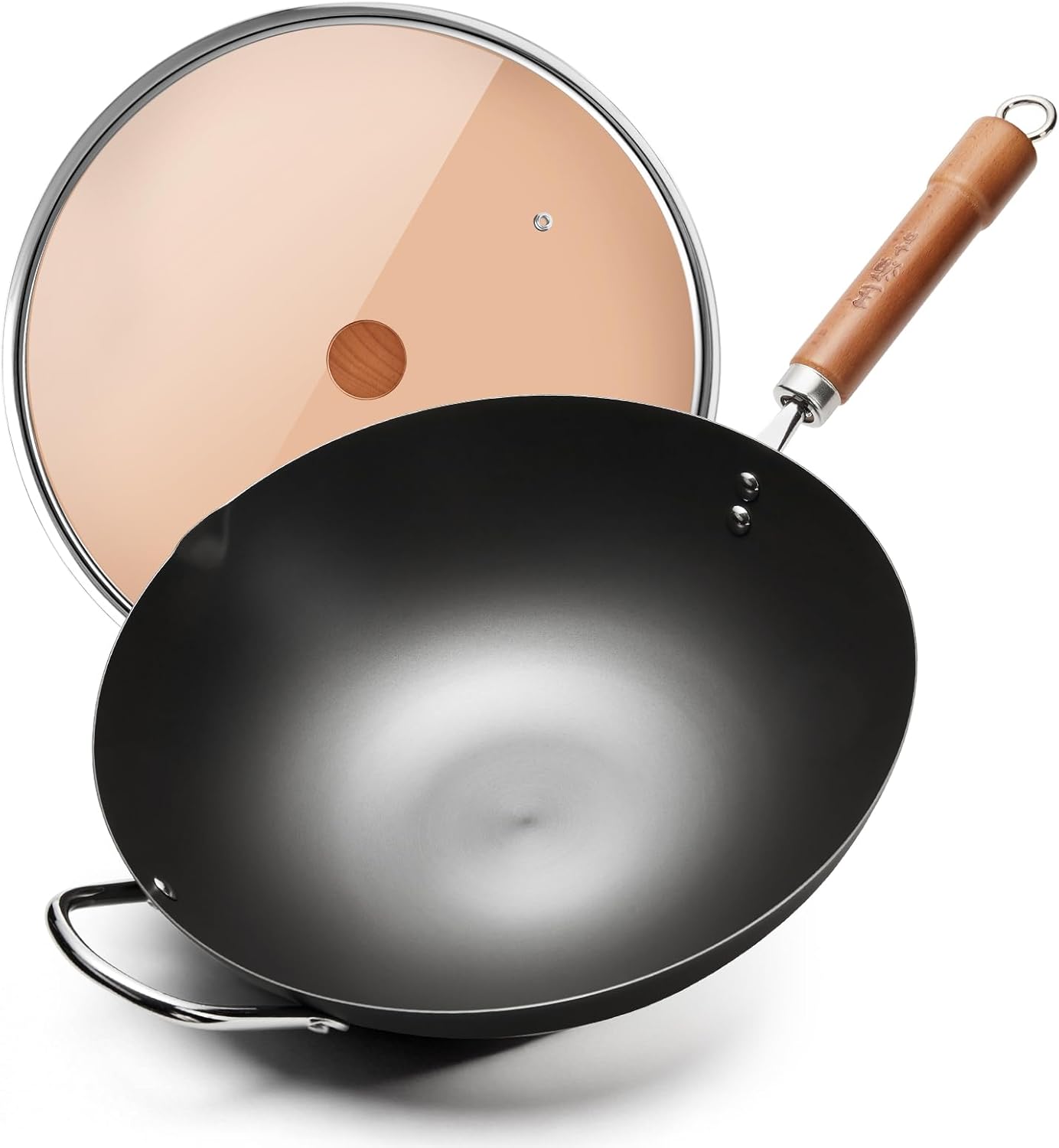 Wok Electric Flat - 12.6 Inch Iron Wok, Uncoated Flat