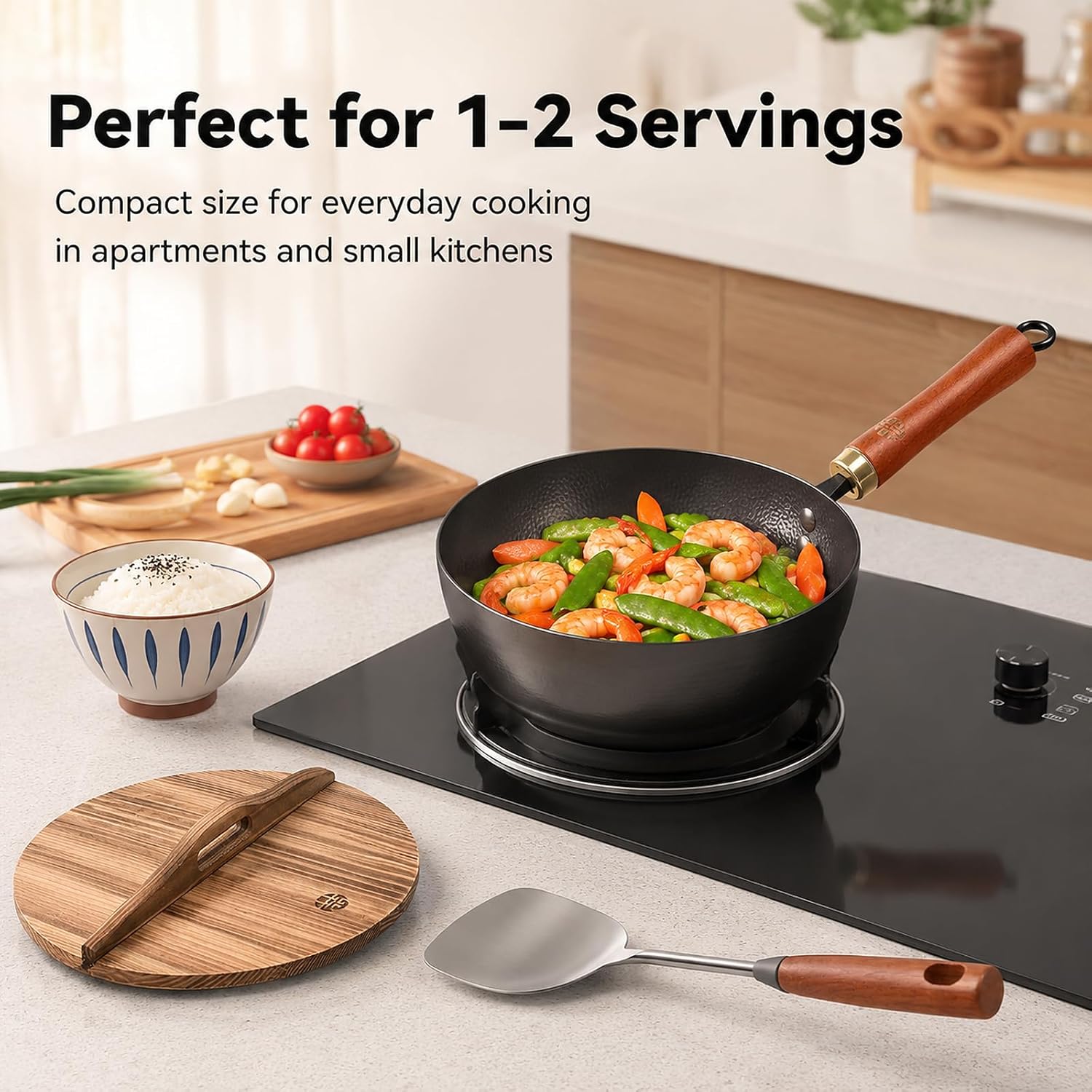 8.7-Inch Carbon Steel Mini Wok - Wok Electric Flat incelemesi ve fiyatı