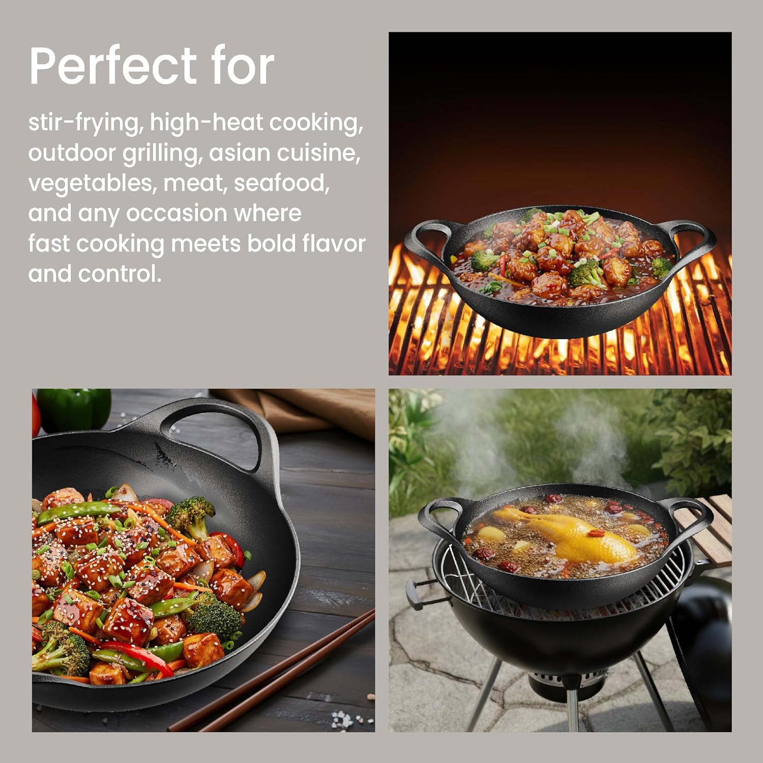 14-Inch Pre-Seasoned Cast Iron - Wok Electric Flat incelemesi ve fiyatı