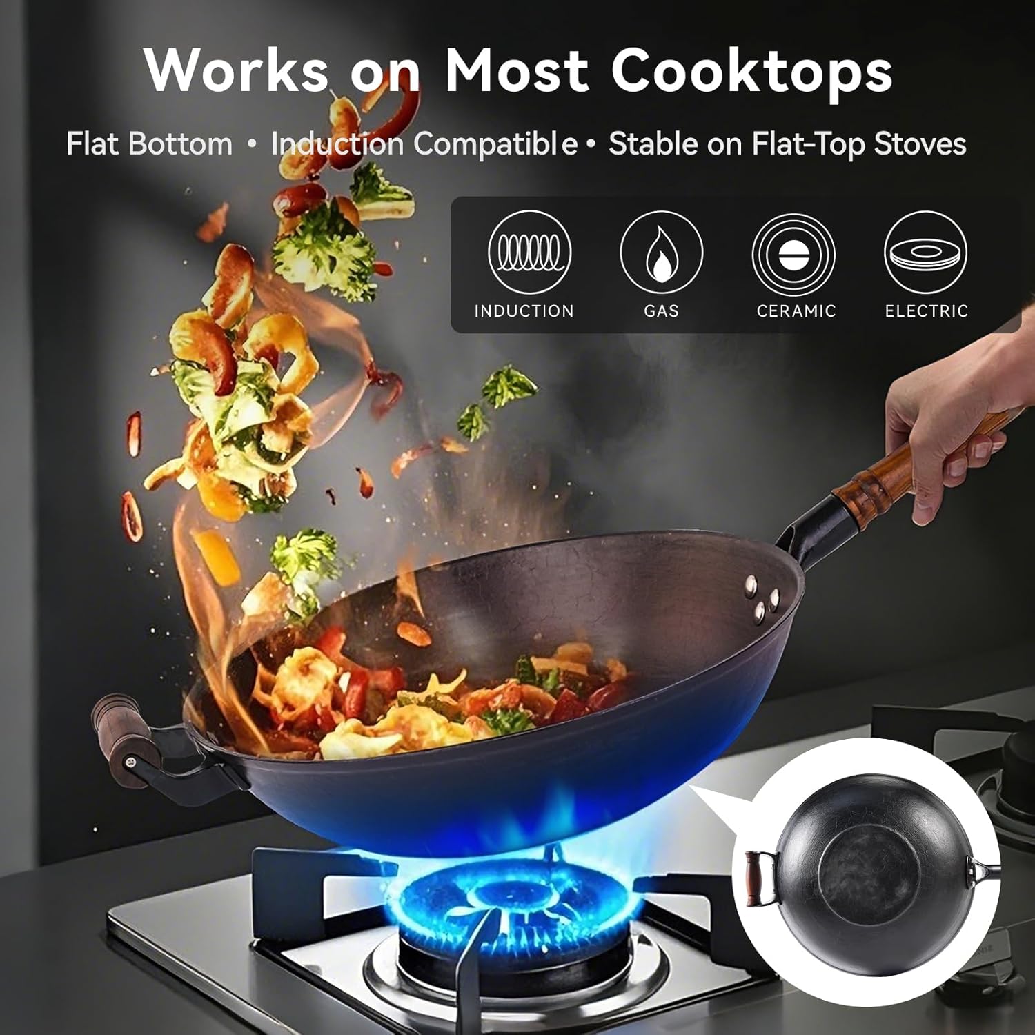 13.4 Inch Flat Bottom Cast Iro - Wok Electric Flat incelemesi ve fiyatı