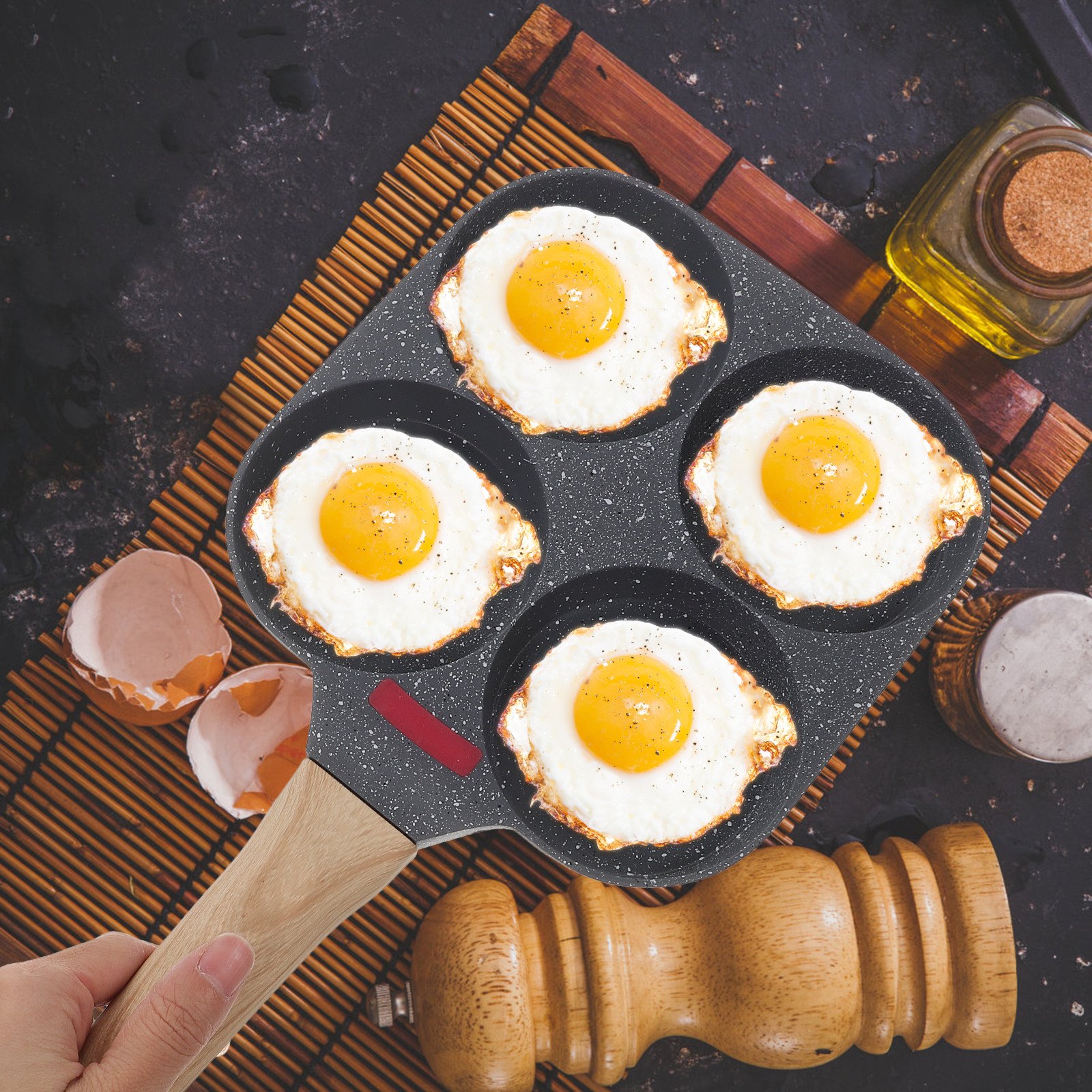 4-Cup Nonstick Egg Frying Pan  - Crepe Maker Non Stick incelemesi ve fiyatı