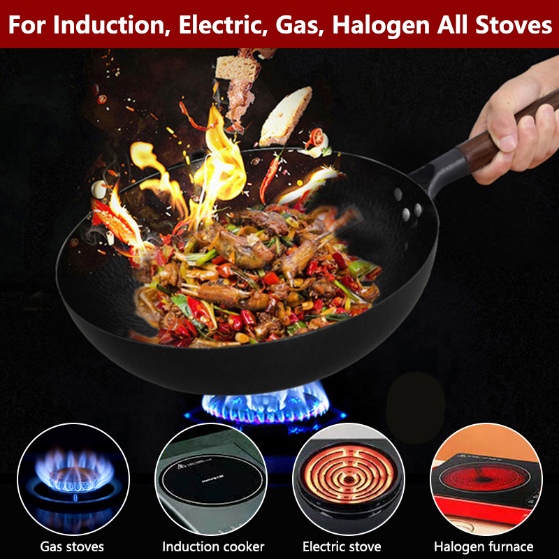 Carbon Steel Wok Pan 32cm Stir - Wok Electric Flat incelemesi ve fiyatı