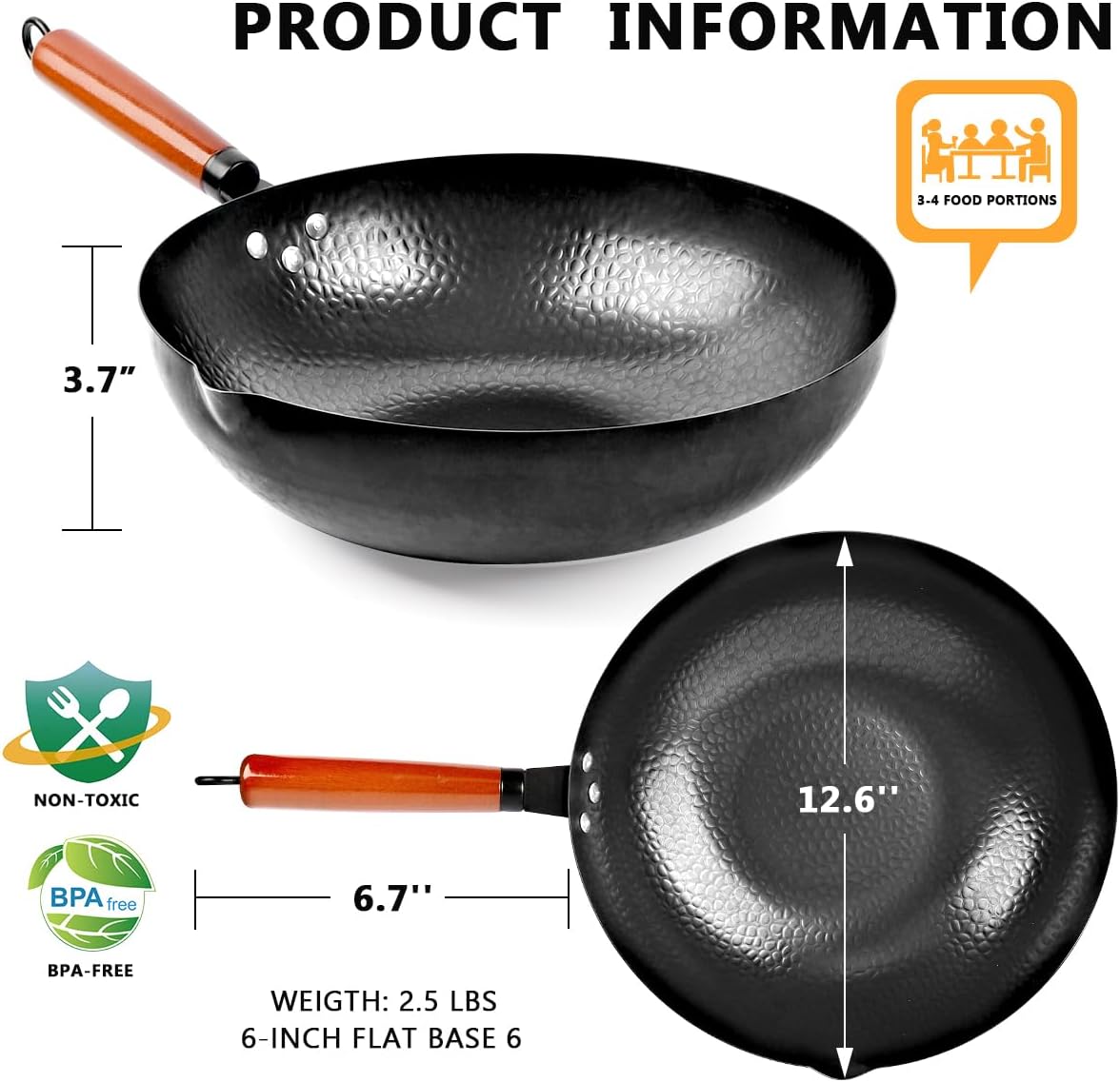 14 Piece Carbon Steel Wok Pan  - Wok Electric Flat incelemesi ve fiyatı